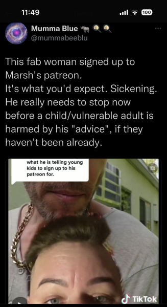 It’s another non binary person helping women to not feel bad about their periods