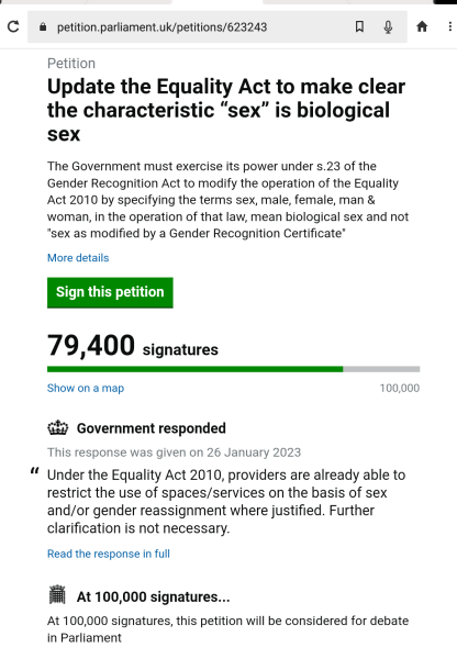 Petition to Update the Equality Act - thread 2