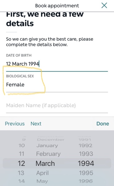 Biological sex
