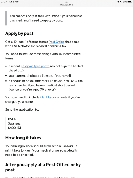 Help - driving license query