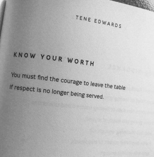 If respect is no longer being served...