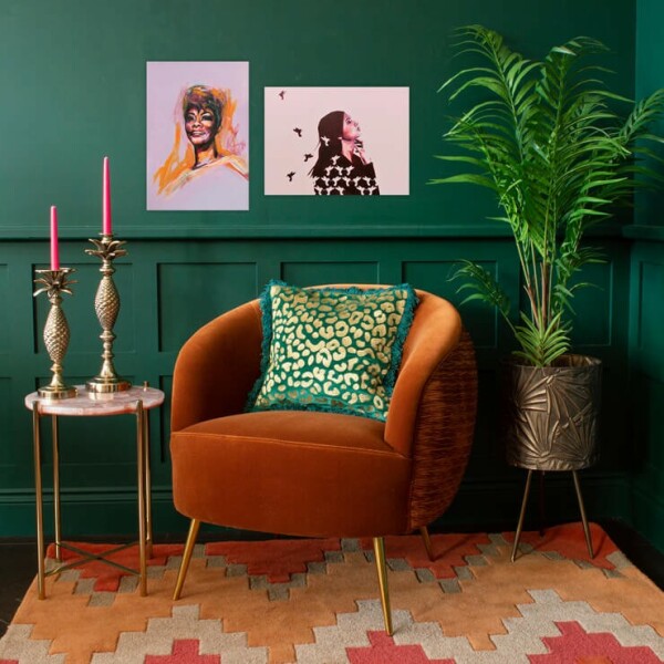 If you have a burnt orange love seat