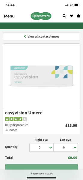 Specsavers stopping peroxide contacts lens solution! 
