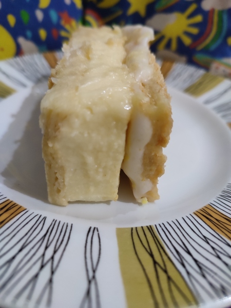 To think you can't eat a custard slice without making a massive mess?
