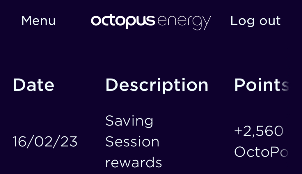 Octopus Saving Sessions