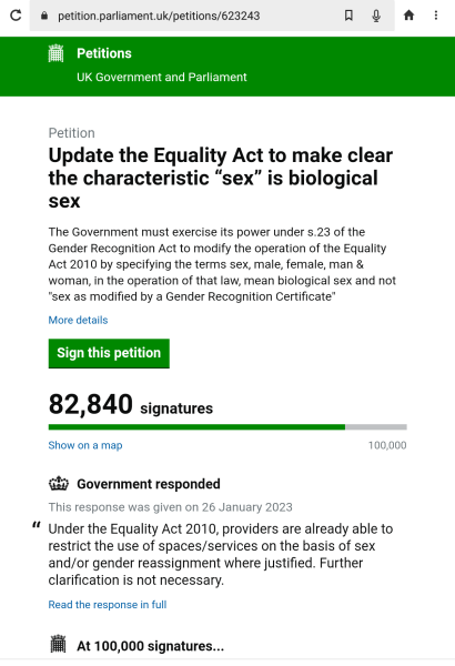Petition to Update the Equality Act - thread 2