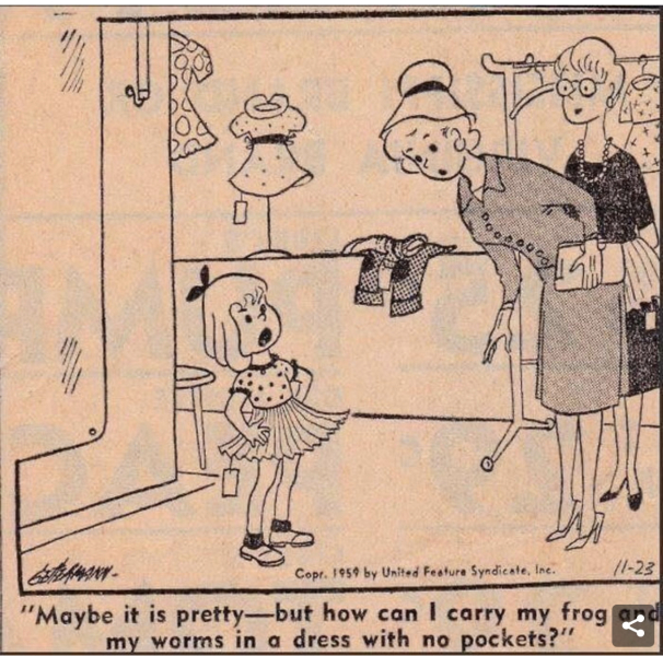 Why do people go on about pockets in dresses?