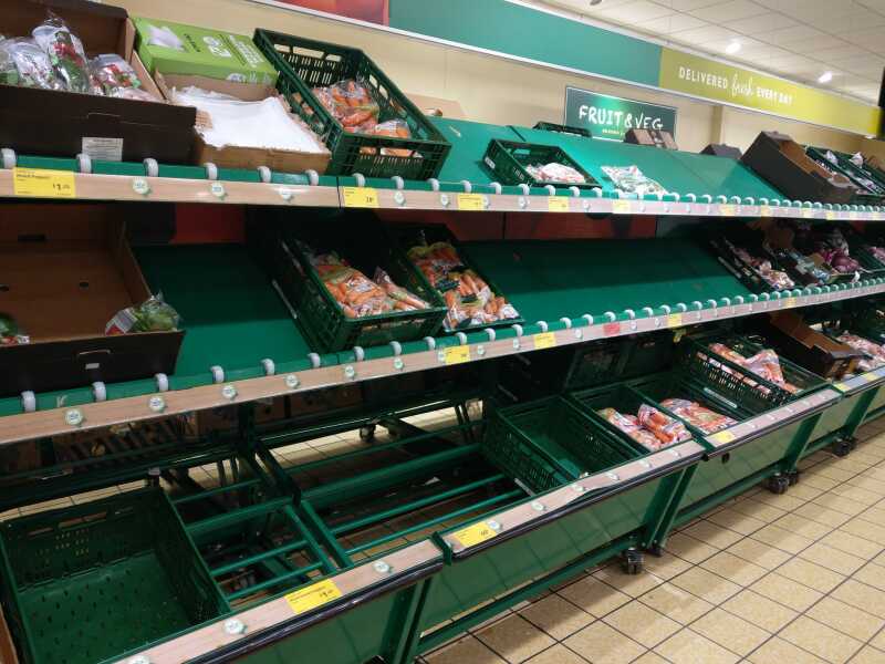 Fruit and veg shortages