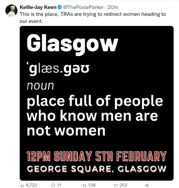 Standing for Women Glasgow 5th Feb
