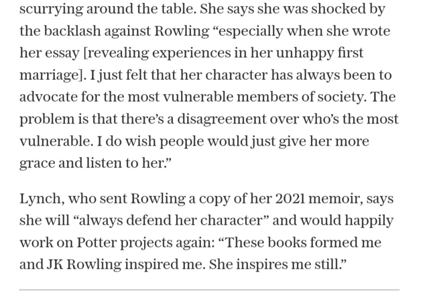 Evanna Lynch on JK Rowling 