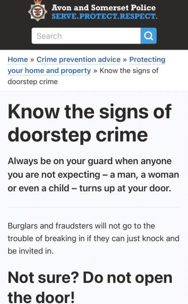 Neighbour outraged I ignored the door