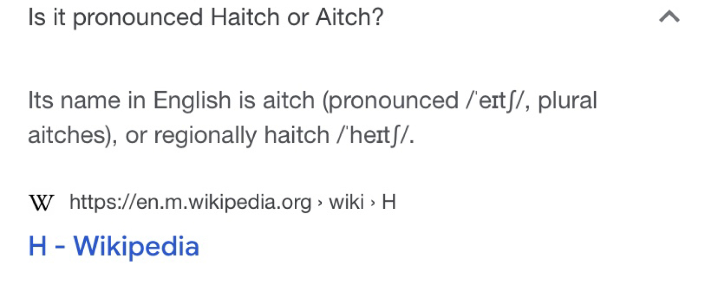 Haitch in HSBC phone message