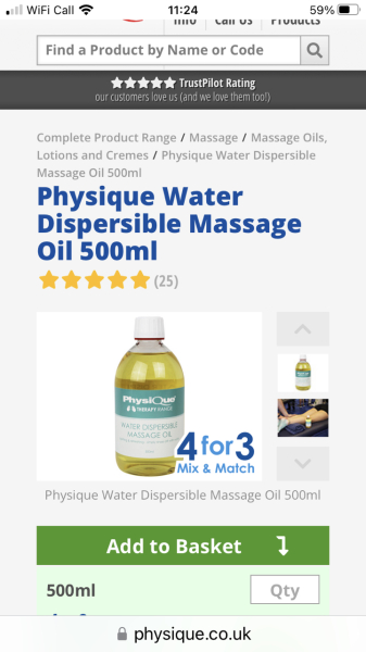 Massage oil recommendations