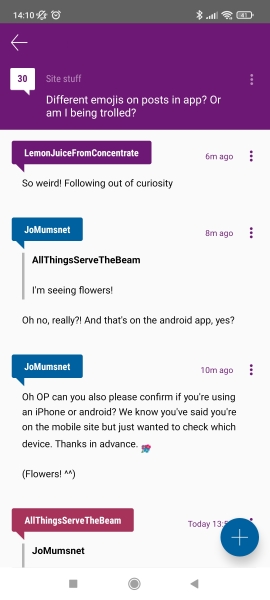 Different emojis on posts in app? Or am I being trolled?