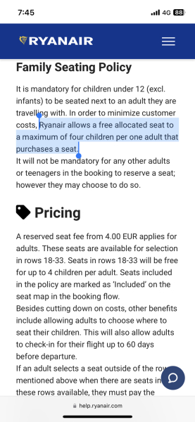 Ryanair seats