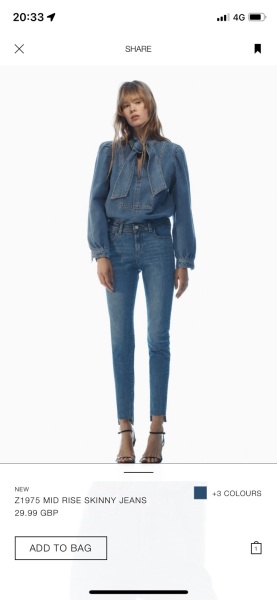 Zara denim blouse/shirt