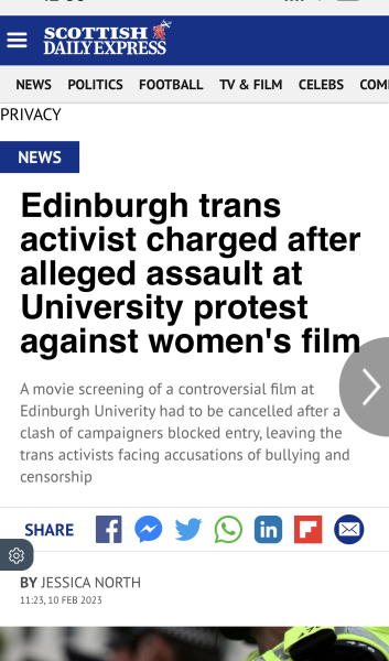 "Beth" Douglas suspended from Green Party for violent tweets.
