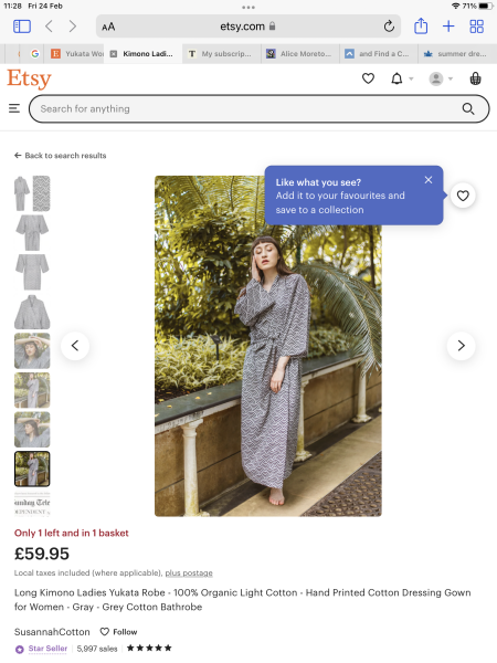 Long summer dressing gown