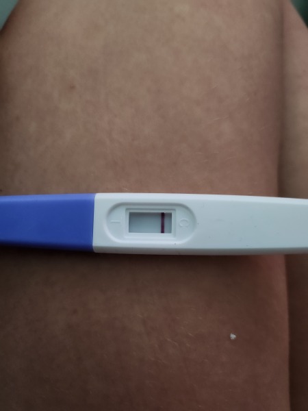 Faint line 12 days late 