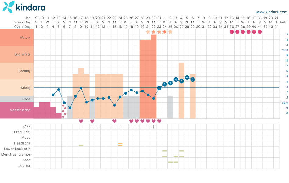 Low temps in luteal phase