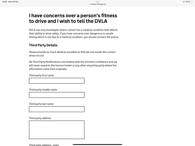 What will happen if I contact the DVLA to say I don’t think they should be driving?