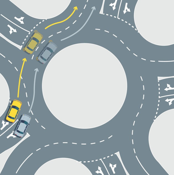 Roundabout with diagram , was I wrong?
