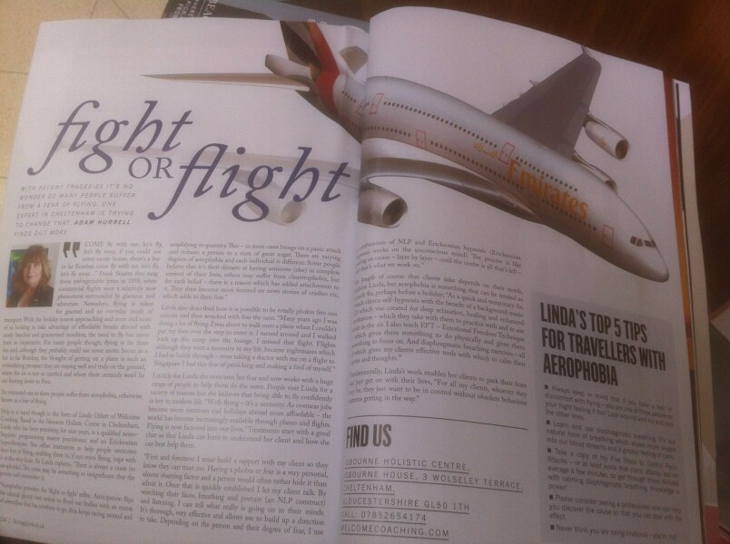 Hypnotherapy for fear of flying 