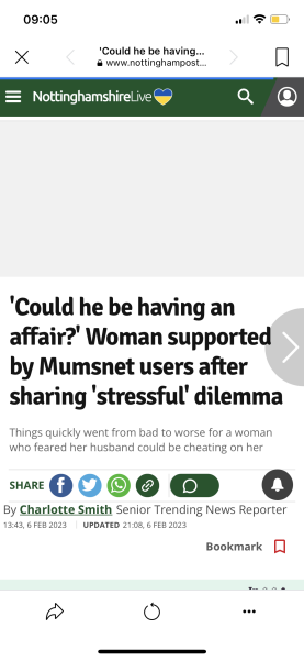 He is having an affair! Follow on thread