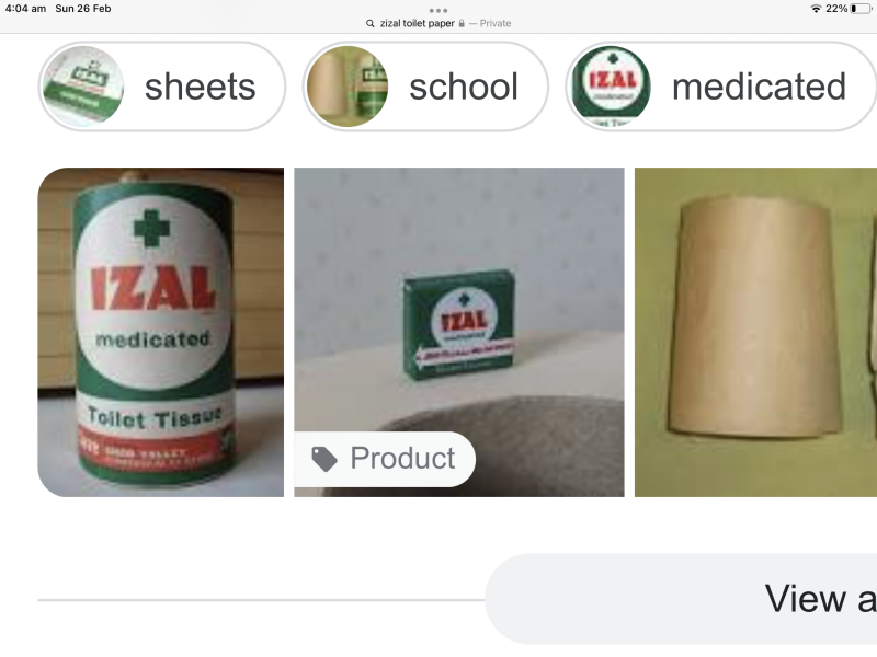 Does anyone remember coloured toilet paper? Any other random disappearances?  