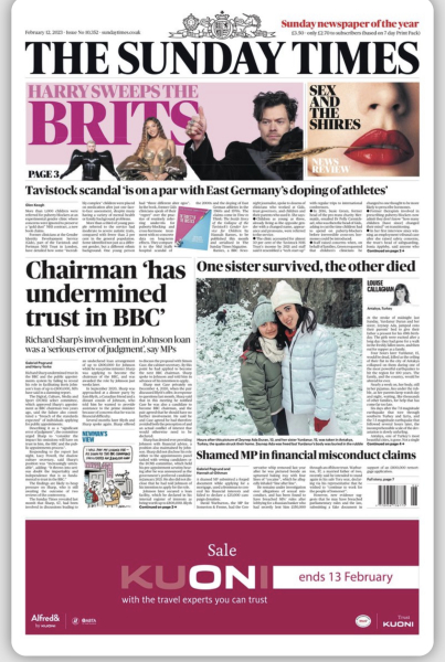 Tavistock scandal ‘on a par with East German doping of athletes’ - top of Times home page tonight