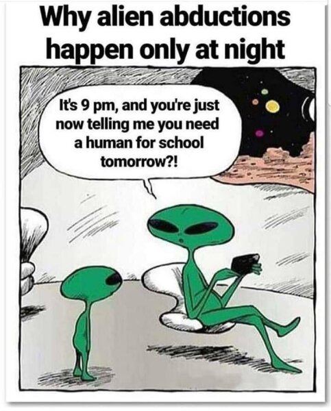 To wonder why more people aren't speculating more on the possibility of extraterrestrial beings?  