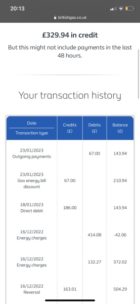 Help me understand British gas bill please