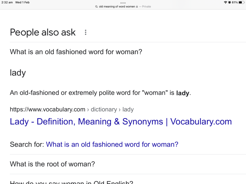 Don't use the word "Lady". It excludes men. Responses?