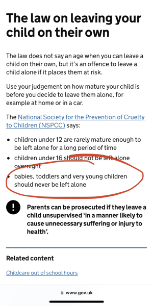 Is it okay to leave a child in the car to pop into a shop?