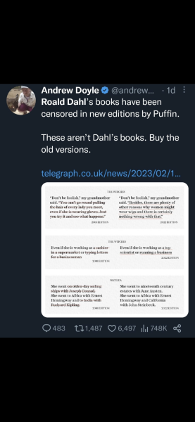 Bastardising Ronald Dahl 