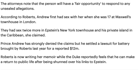Andrew in bid to clear his name