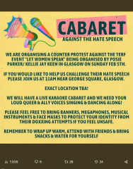 SNP encouraging protestors to wear masks to evade being identified and disrupts SfW event in Glasgow