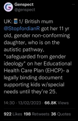 EHCP safeguarding from gender ideology 