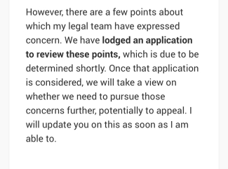 Court cases updates please