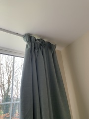 Curtain track in new rental