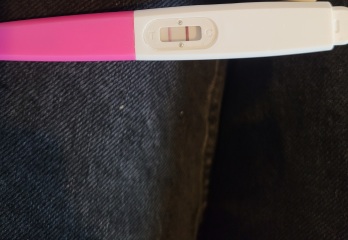 Very faint line 14 dpo