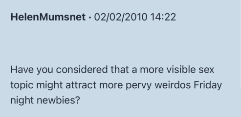 Why are you allowing people to troll the Sex Board? 