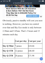 Standby costs £90 a year??