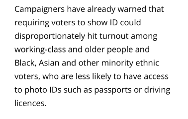 To remind you that no photo ID = no right to vote. 