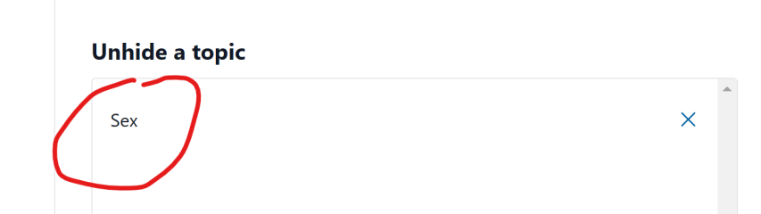 Why does my hidden topic keep showing up