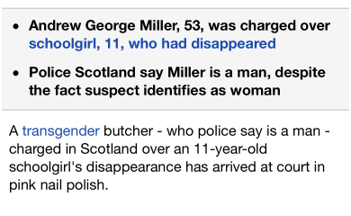 Girl abducted in Galashiels appears to have been held by transwoman