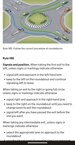 Roundabout with diagram , was I wrong?