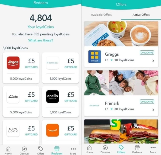 Loyalbe cashback 1000 points free 5000 points = £5 giftcard