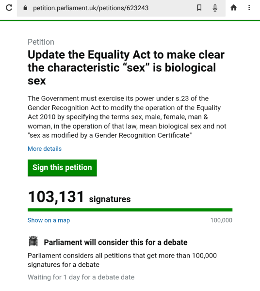 Petition to Update the Equality Act / Thread 3