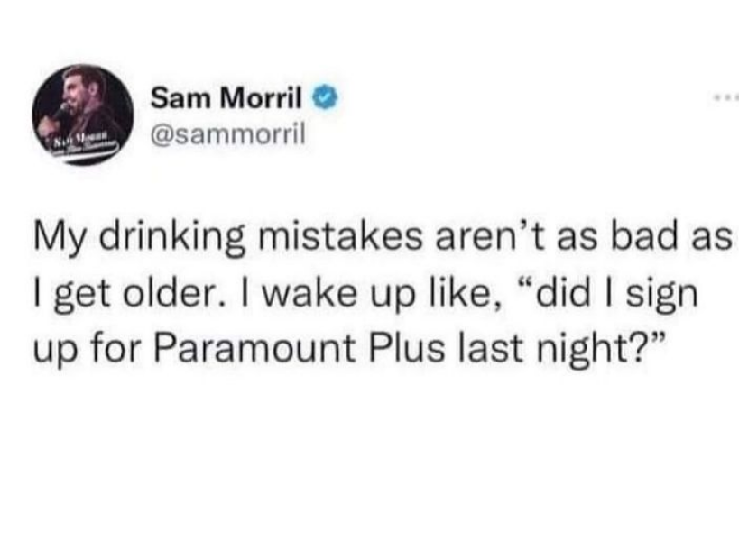 Last thing you bought when drunk